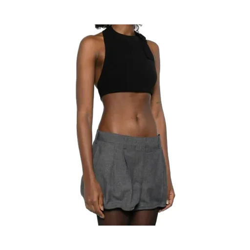 Short-Sleeved Halter Top