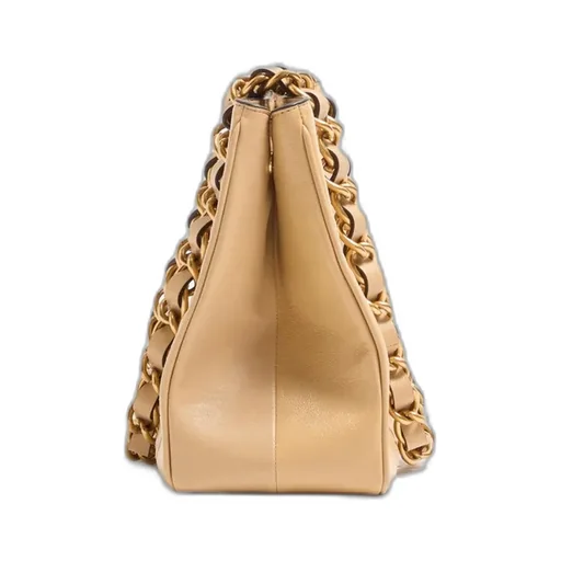 Valentino Garavani Laseine Small Shopping Bag In Chevron-Patterned Nappa Leather