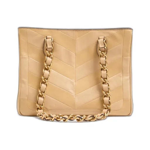 Valentino Garavani Laseine Small Shopping Bag In Chevron-Patterned Nappa Leather