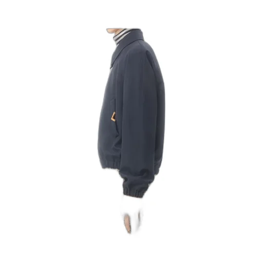 Valentino Logo Plaque Zip-Up Bomber Jacket