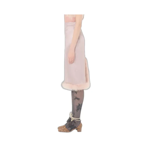 Contrast-Trim Skirt