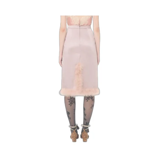 Contrast-Trim Skirt