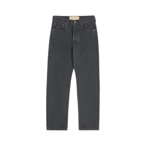 Valentino Logo Patch Regular Fit Jeans