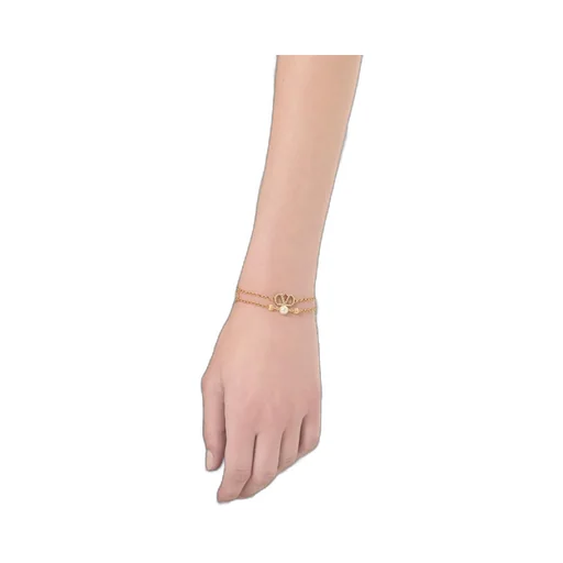 Vlogo Signature Bracelet In Metal, Pearls And Swarovski® Crystals