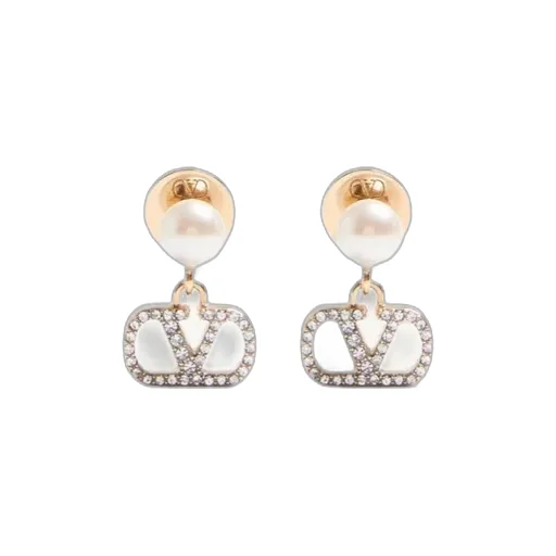 Valentino	Vlogo Embellished Earrings