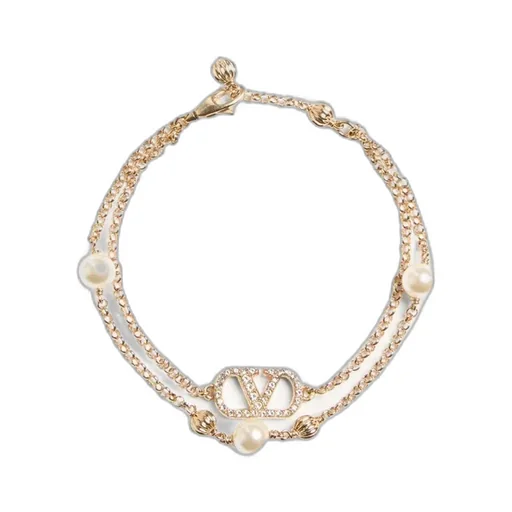 Vlogo Signature Bracelet In Metal, Pearls And Swarovski® Crystals