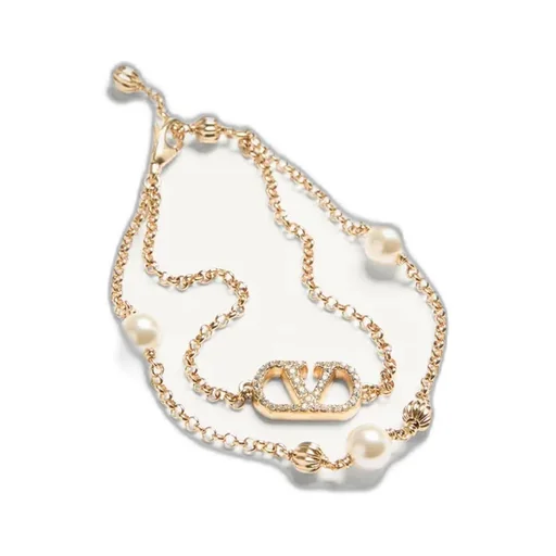 Vlogo Signature Bracelet In Metal, Pearls And Swarovski® Crystals