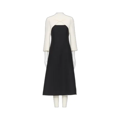 Valentino Bow Detailed Long-Sleeved Dress