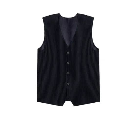 Homme Pliss Issey Miyake Pleated V-Neck Vest