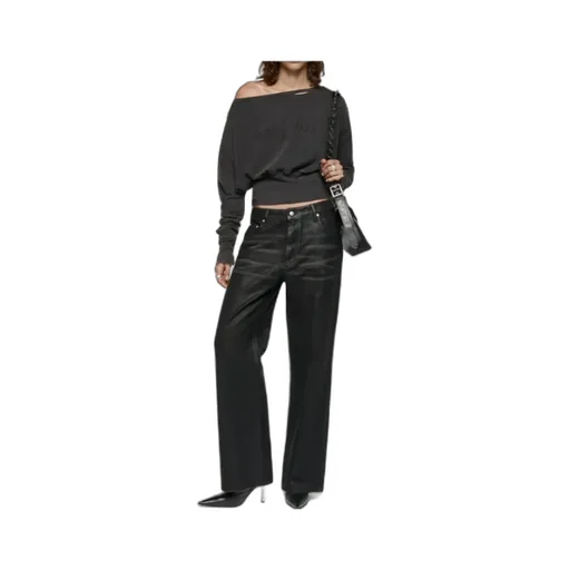 Coated Details Jeans Leggings