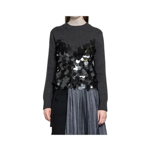 Sequined Embroidered Sweater