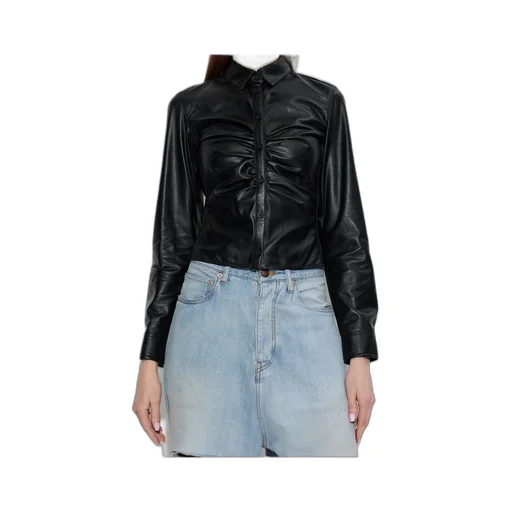 Runched Long-Sleeve Shirt