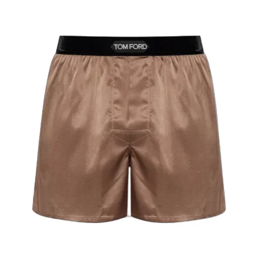 Logo-Waistband Silk Boxers