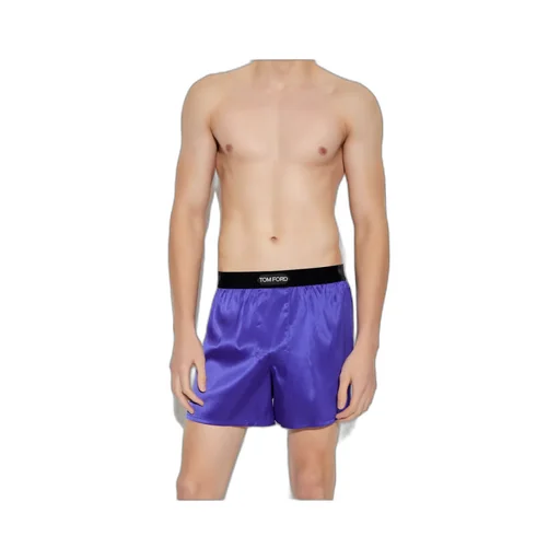 Logo-Waistband Silk Boxers