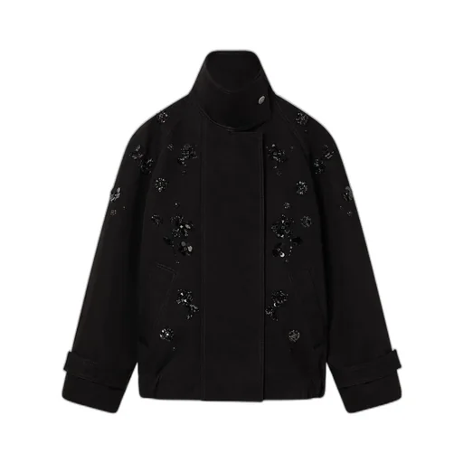 Golden Goose Deluxe Brand Floral Sequin Embroidery Oversized Jacket