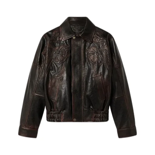 Golden Goose Deluxe Brand Leather Bomber Jacket