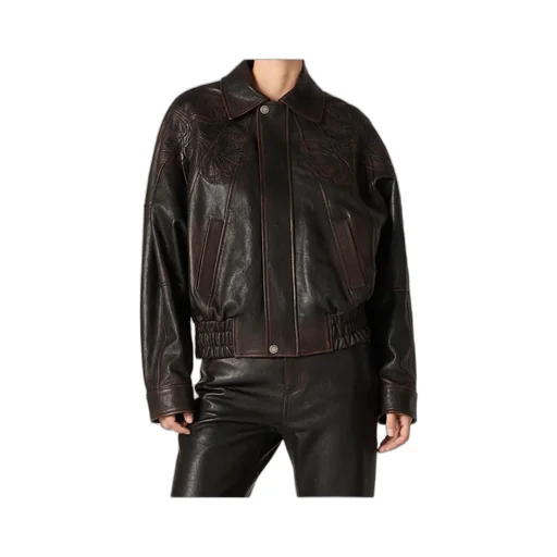 Golden Goose Deluxe Brand Leather Bomber Jacket