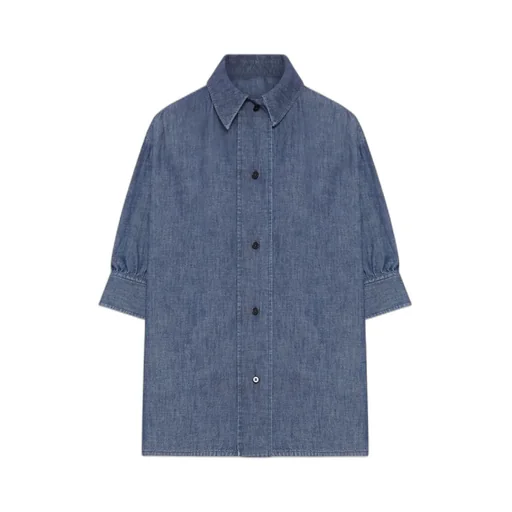 Jil Sander Gathered-Sleeve Buttoned Shirt