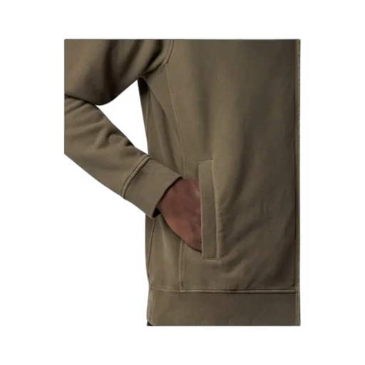 Stone Island Logo Patch Zip-Up Sweatshirt