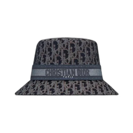 Dior Oblique Denim D-Bobby Small-Brim Bucket Hat