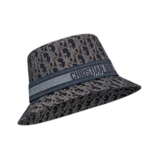 Dior Oblique Denim D-Bobby Small-Brim Bucket Hat