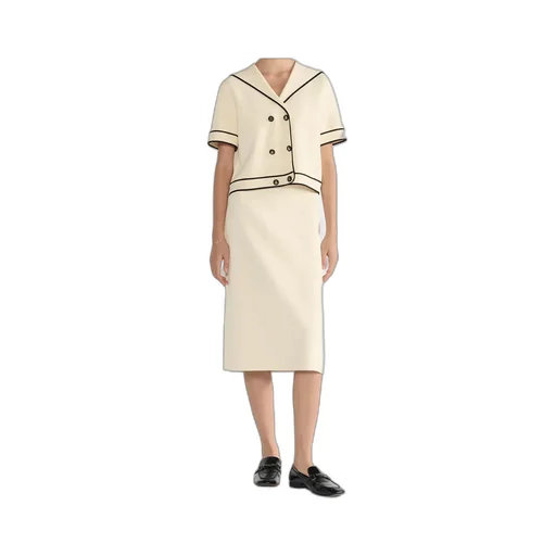 Short-Sleeved Jacket With Sailor Collar