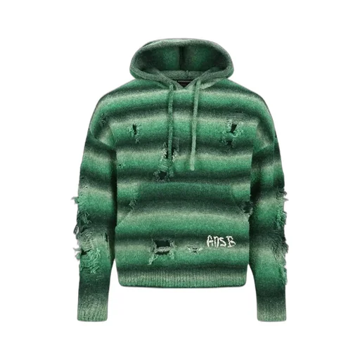 Gradient Distressed Hoodie