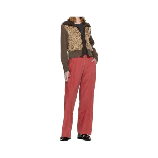Fur Combo Knit Cardigan
