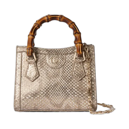 Gucci Diana Python Small Tote Bag