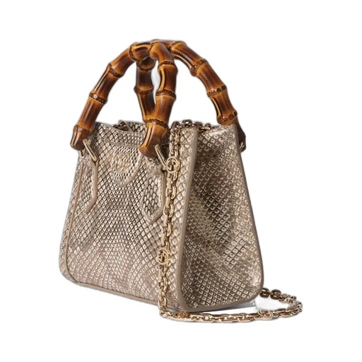 Gucci Diana Python Small Tote Bag