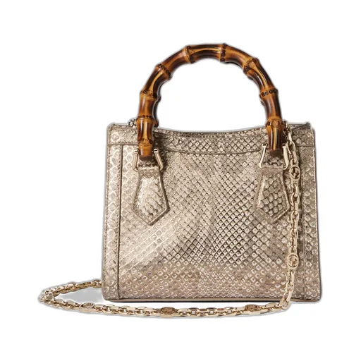 Gucci Diana Python Small Tote Bag