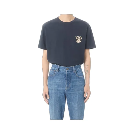 Valentino Logo Embroidered Crewneck T-Shirt