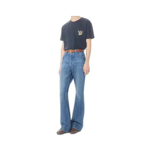 Valentino Logo Embroidered Crewneck T-Shirt