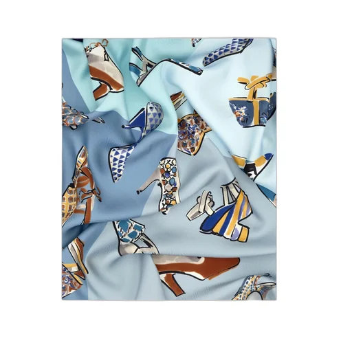 Genio Print Silk Scarf