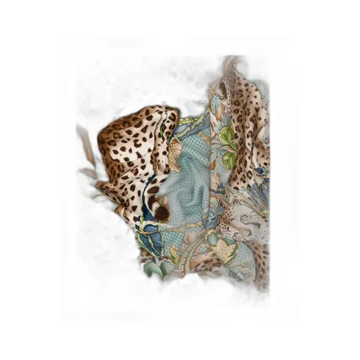 Ferragamo Cheetah Printed Square Shape Scarf