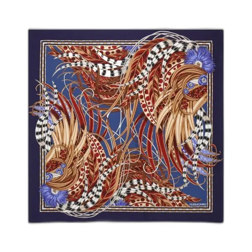 Ferragamo Rooster Print Scarf
