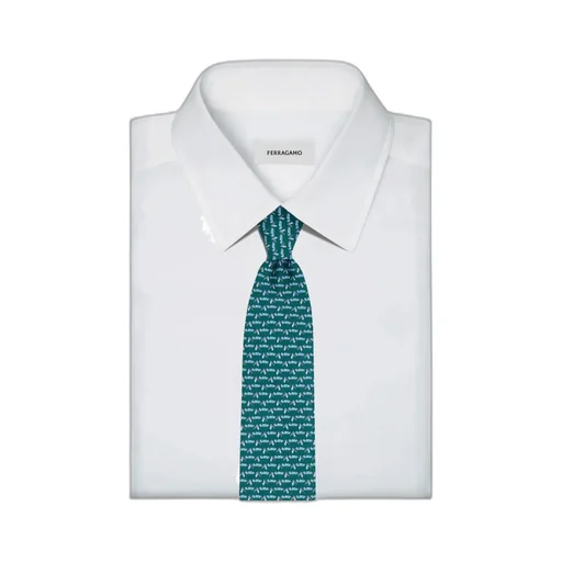 Race Print Silk Tie