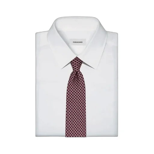 Ferragamo Logo Detailed Printed Tie