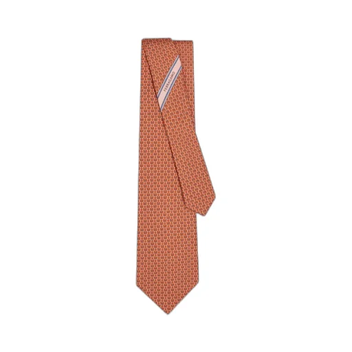 Ferragamo Gancini Print Pointed-Tip Tie
