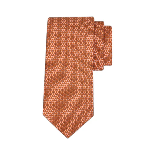 Ferragamo Gancini Print Pointed-Tip Tie
