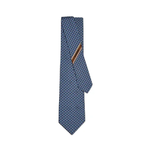 Bicolor Gancini Jacquard Tie