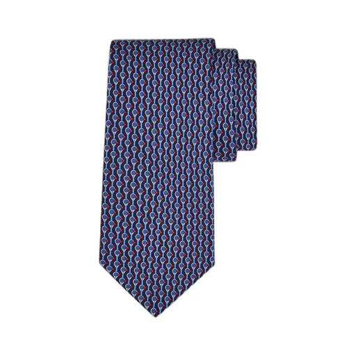 Tennis Print Silk Tie