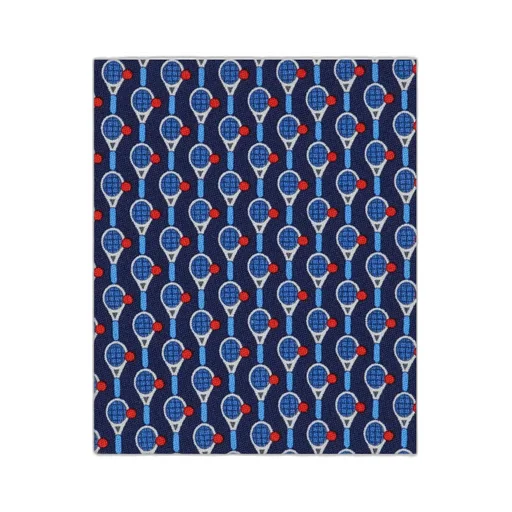 Tennis Print Silk Tie