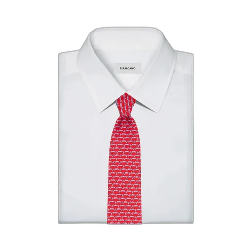 Race Print Silk Tie
