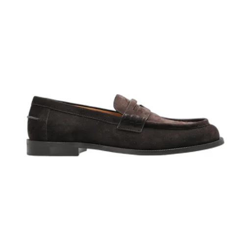 Emporio Armani Round Toe Slip-On Loafers