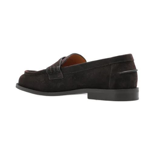 Emporio Armani Round Toe Slip-On Loafers