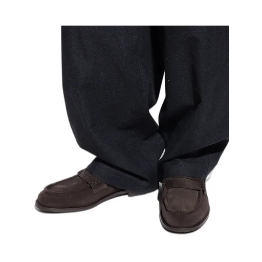 Emporio Armani Round Toe Slip-On Loafers