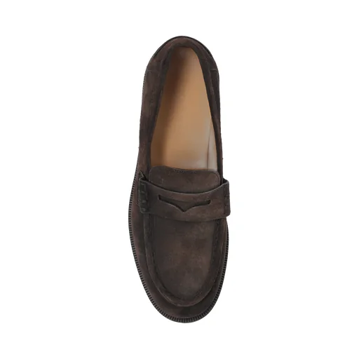 Emporio Armani Round Toe Slip-On Loafers