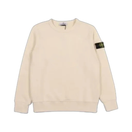 Stone Island Junior Long Sleeved Logo Patch Sweatshirt