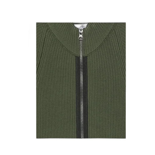 Zip-Up Ribbed Jacket